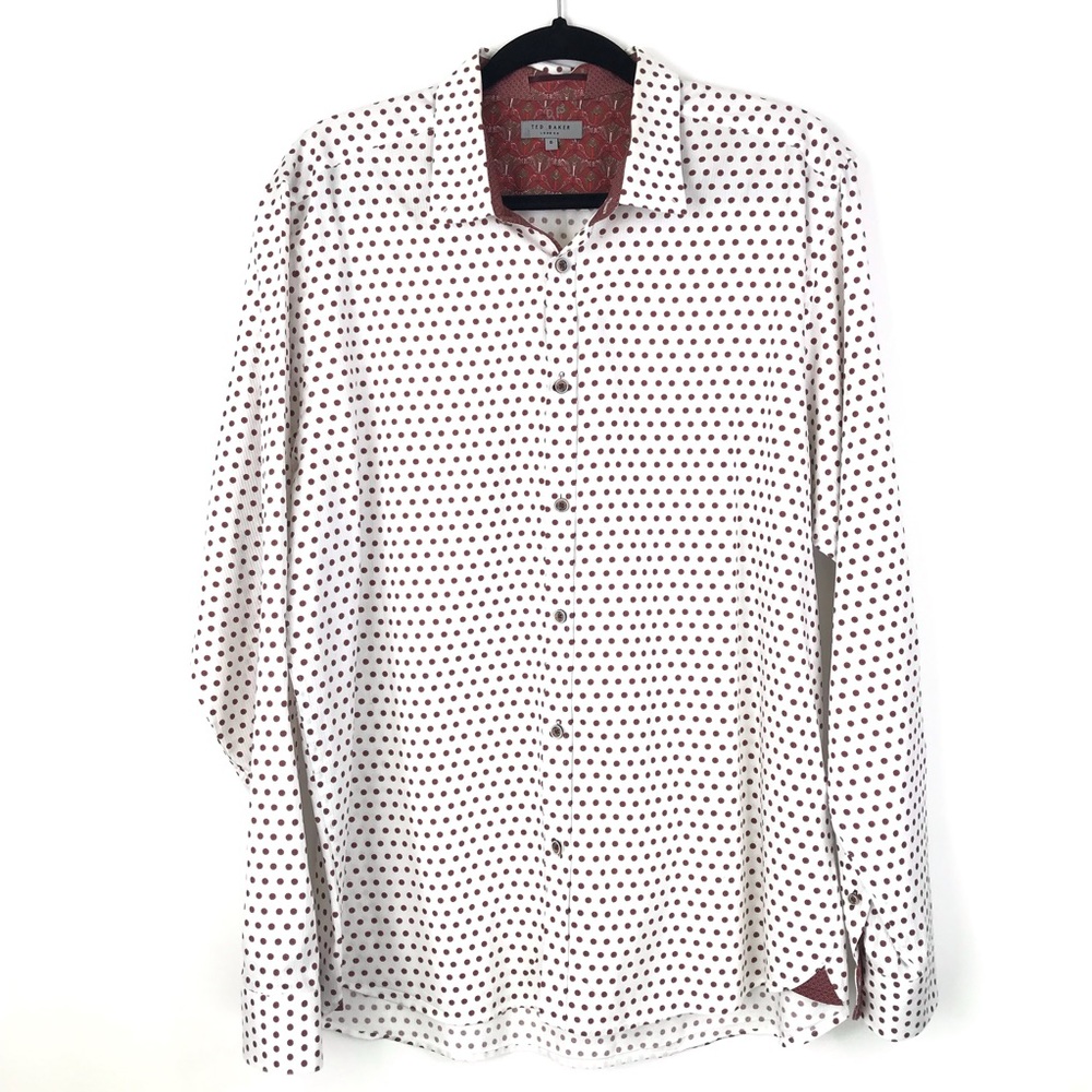 Ted Baker Geo Print Button Down Long Sleeve Shirt